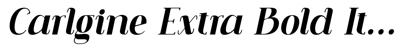 Carlgine Extra Bold Italic